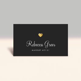 Niedliches Gold Heart Black Beauty Consultant Visitenkarte
