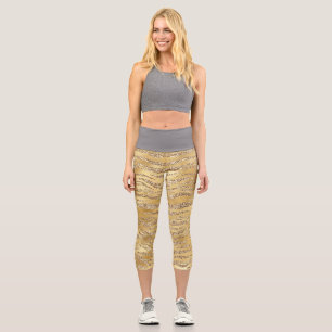 Niedliches Gold Tiger Hautbild - Tierlover Capri Leggings
