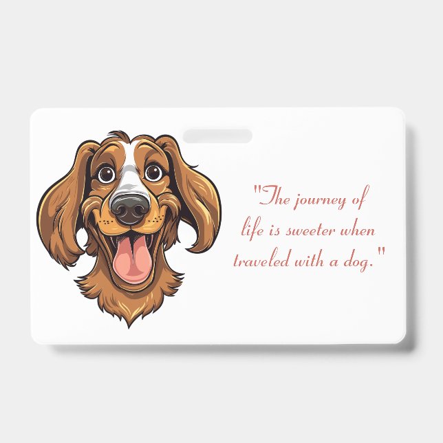 Niedliches Golden Retriever Clipart | Ausweis (Front)