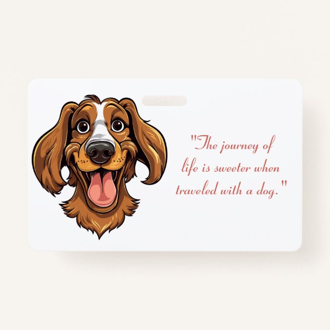 Niedliches Golden Retriever Clipart | Ausweis (Vorderseite)