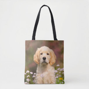 Niedliches goldener Retriever-Hundewelpen-Foto - Tasche