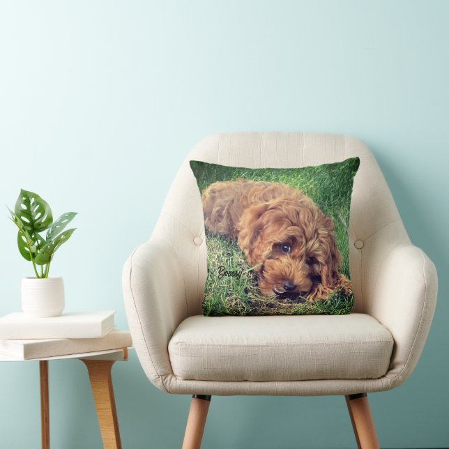 Niedliches Goldenes Doodle Kissen (Stuhl )