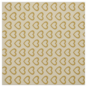Niedliches goldenes Herz-Muster Stoff