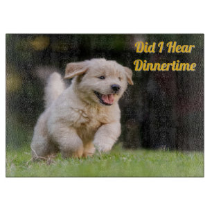 Niedliches, goldenes Retriever Personalisiertes Cu Schneidebrett