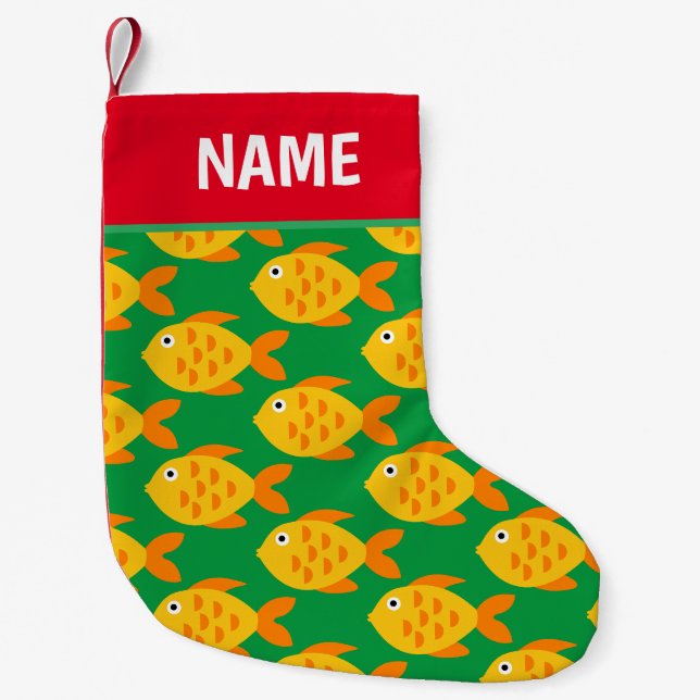 Niedliches Goldfisch-Haustier Weihnachtssocke Stru Kleiner Weihnachtsstrumpf (Vorderseite)