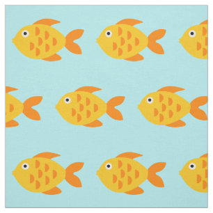 Niedliches Goldfisch-Stoffgewebe Stoff