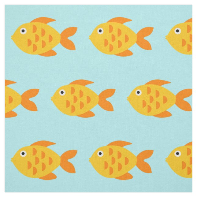 Niedliches Goldfisch-Stoffgewebe Stoff (Muster)