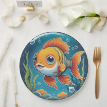 Niedliches Goldfish Baden unter Wasser mit Blasen