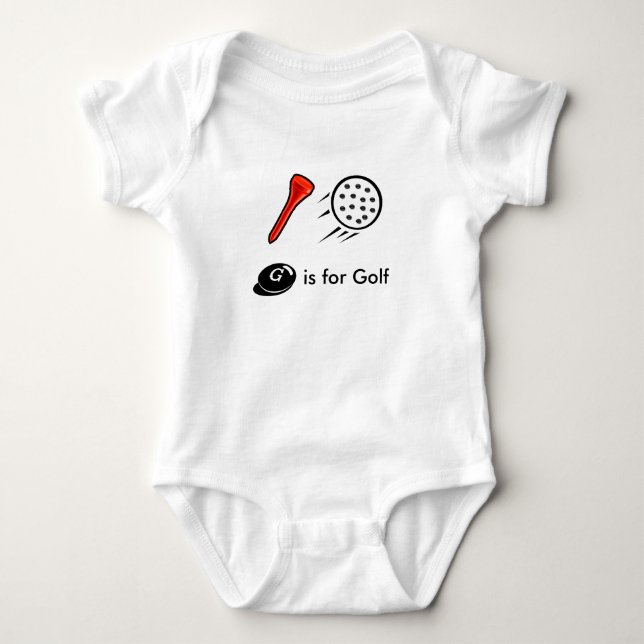 Niedliches Golf scherzt T-Shirt Baby Strampler (Vorderseite)