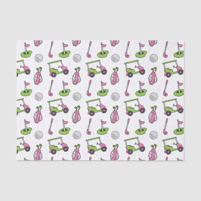 Niedliches Golf Tissue Paper Seidenpapier (Vorderseite)