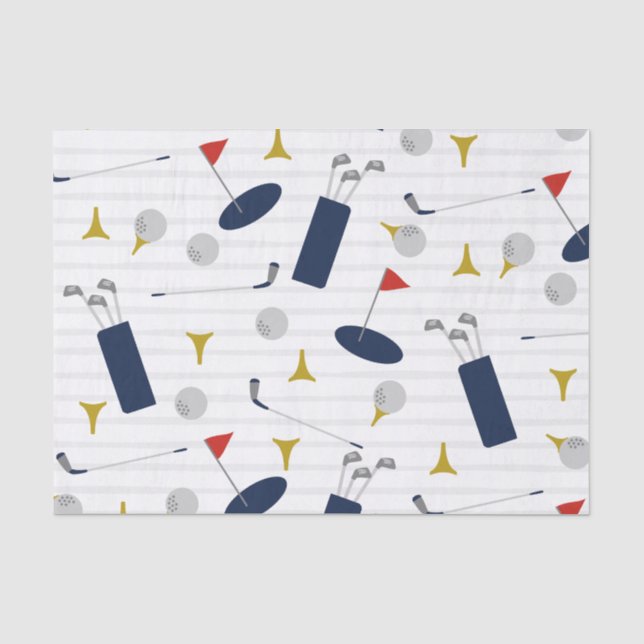 Niedliches Golfpapier Seidenpapier (Vorderseite)