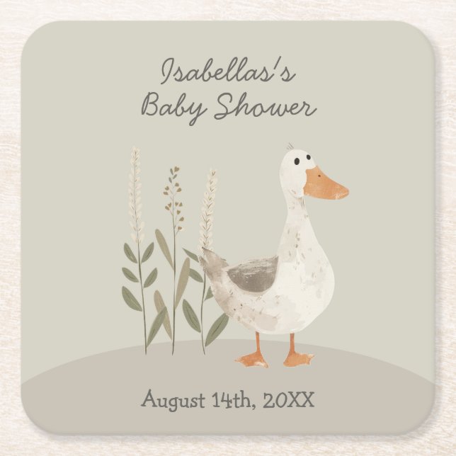 Niedliches Goose-Babypapier Untersetzer (Vorderseite)
