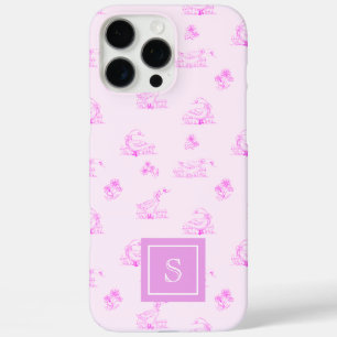 Niedliches Goose Toile Muster Personalisiert iPhone 16 Pro Max Hülle