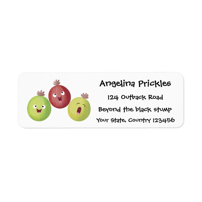 Niedliches Gooseberry-Trio mit Cartoon (Vorne)