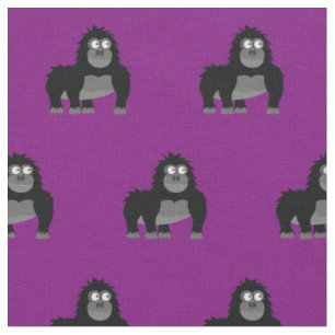 Niedliches Gorilla Kid Baby Kinderzimmer Lila Ape Stoff