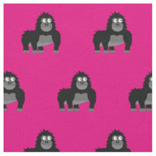 Niedliches Gorilla Kid Baby Kinderzimmer Pink Ape Stoff