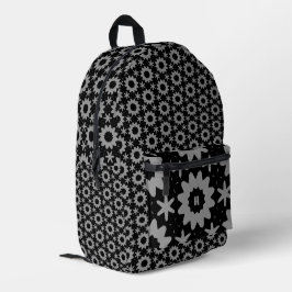 niedliches grau-geometrisches Muster Bedruckter Rucksack