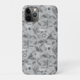 Niedliches, graues Blumenmuster Case-Mate iPhone Hülle