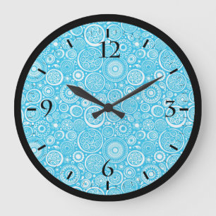 Niedliches graues Ornament Große Wanduhr