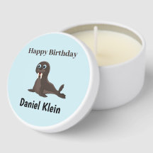 Niedliches graues Siegel zum Geburtstag