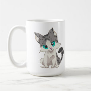 NIEDLICHES Graugrauen und KLEINE KÜCHE MIT BLAUEN Kaffeetasse