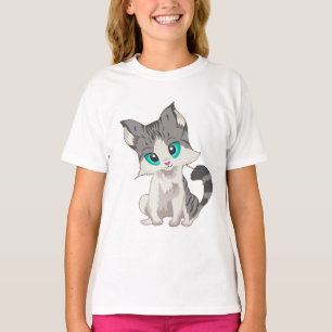 NIEDLICHES Graugrauen und KLEINE KÜCHE MIT BLAUEN T-Shirt