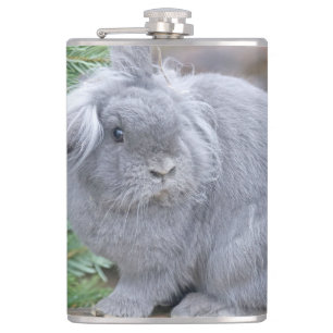 Niedliches Graukaninchen Flachmann