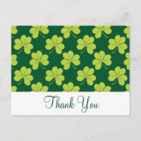 Niedliches Green Clover Kleeblatt Muster Vielen Da