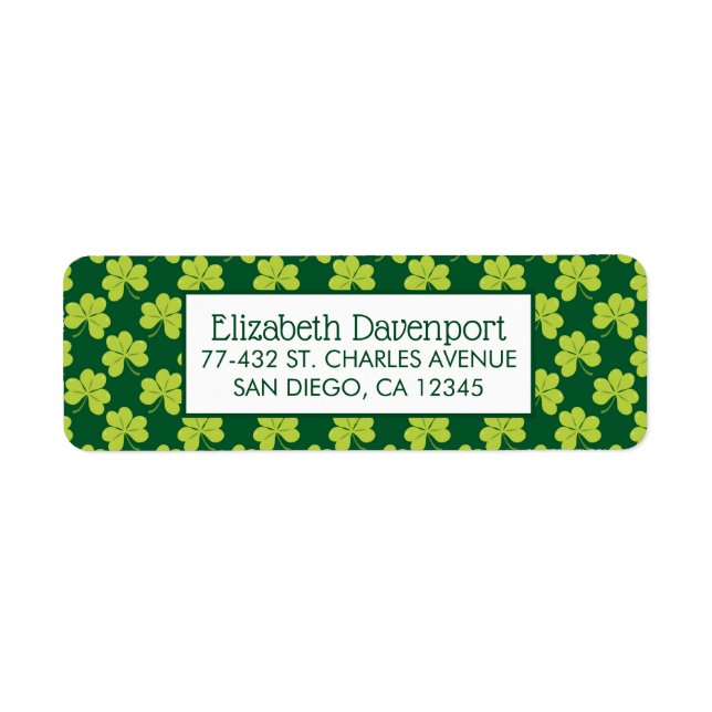 Niedliches Green Clover Muster (Vorne)