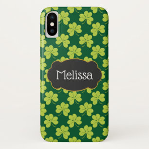 Niedliches Green Clover Pattern mit Extravagantem  Case-Mate iPhone Hülle
