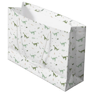Niedliches Green Dinosaurier Muster Große Geschenktüte