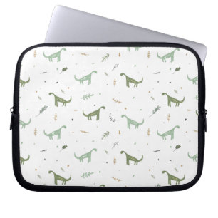 Niedliches Green Dinosaurier Muster Laptopschutzhülle