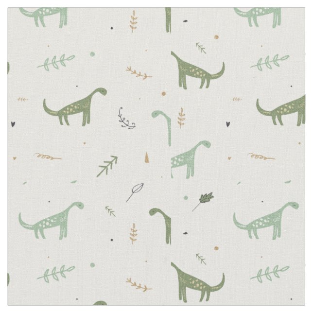 Niedliches Green Dinosaurier Muster Stoff (Nahaufnahme)