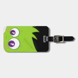 Niedliches Green Frankenstein Monster-Gesicht Hall Gepäckanhänger