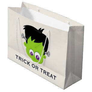 Niedliches Green Frankenstein Monster-Gesicht Hall Große Geschenktüte