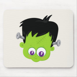 Niedliches Green Frankenstein Monster-Gesicht Hall Mousepad