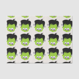 Niedliches Green Frankenstein Monster-Gesicht Hall Seidenpapier