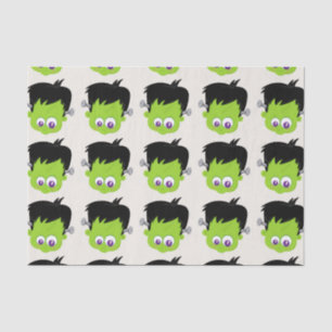 Niedliches Green Frankenstein Monster-Gesicht Hall Seidenpapier