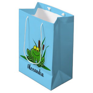 Niedliches Green Frosch Design Mittlere Geschenktüte