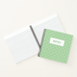 Niedliches Green Sage & White Kariert Everyday-Not Notizbuch
