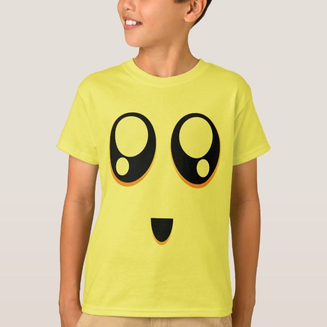 Niedliches großes Augen emoji T-Shirt (Vorderseite)