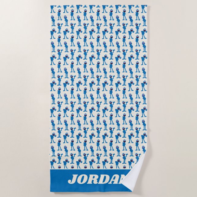 Niedliches Grover Muster Strandtuch (Vorderseite)