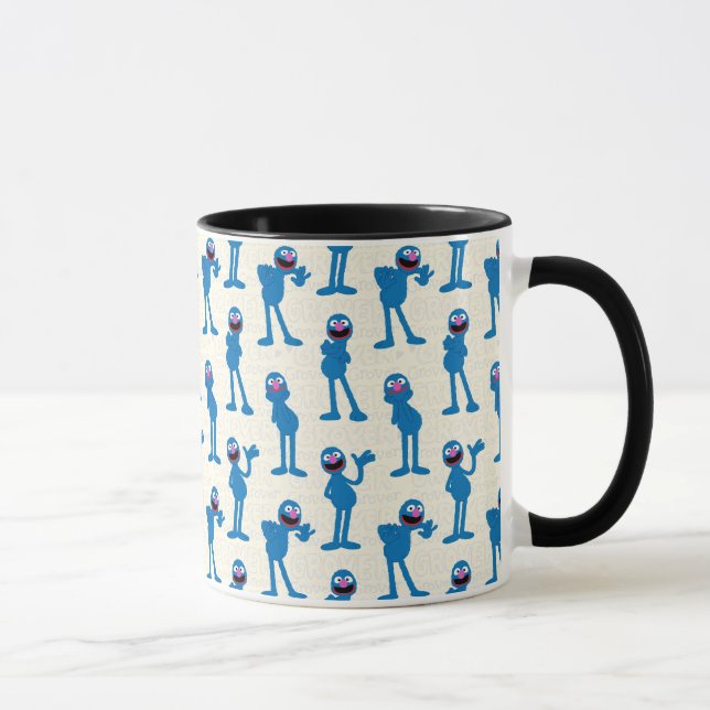 Niedliches Grover Muster Tasse (Rechts)