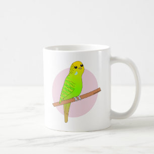 Niedliches grünes Budgie Kaffeetasse