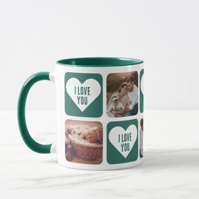 Niedliches grünes Foto I Liebe Tasse (Links)