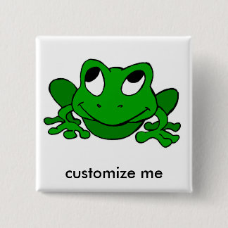 Niedliches grünes Froggie Button