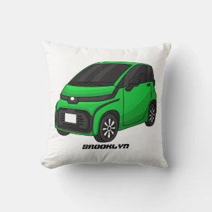 Niedliches grünes Kleinwagen Kissen