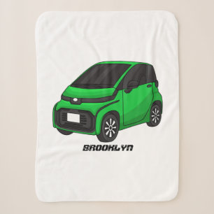 Niedliches grünes Kleinwagen Sherpadecke