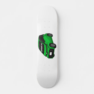 Niedliches grünes Kleinwagen Skateboard