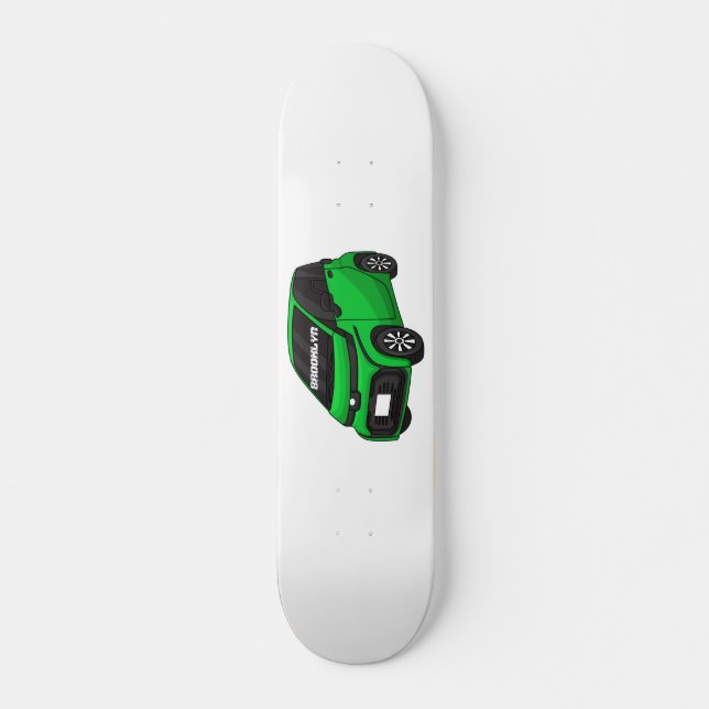 Niedliches grünes Kleinwagen Skateboard (Vorne)